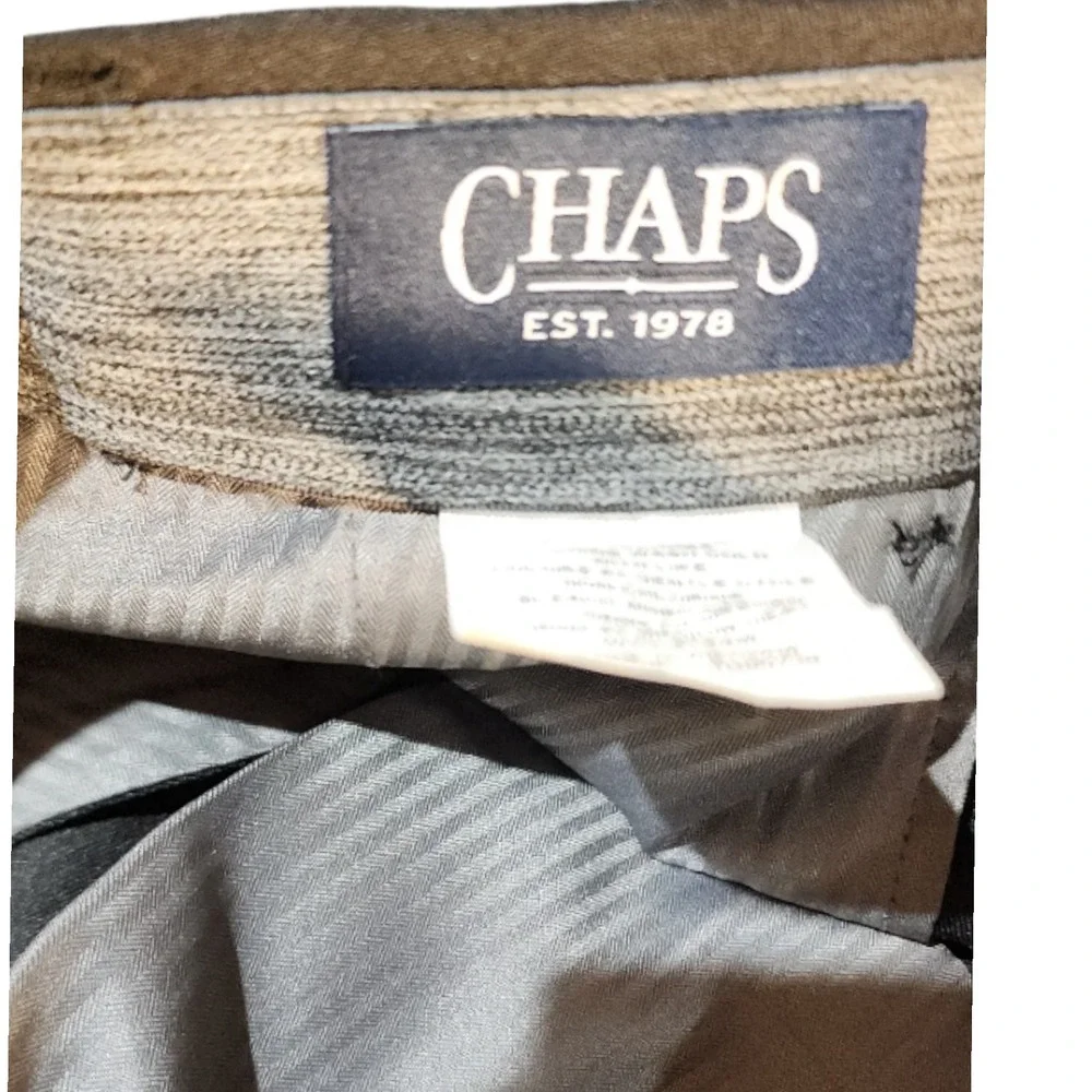Chaps Performance Men 30x30 Dress Pants Black Flat Front Stretch Slacks NWT